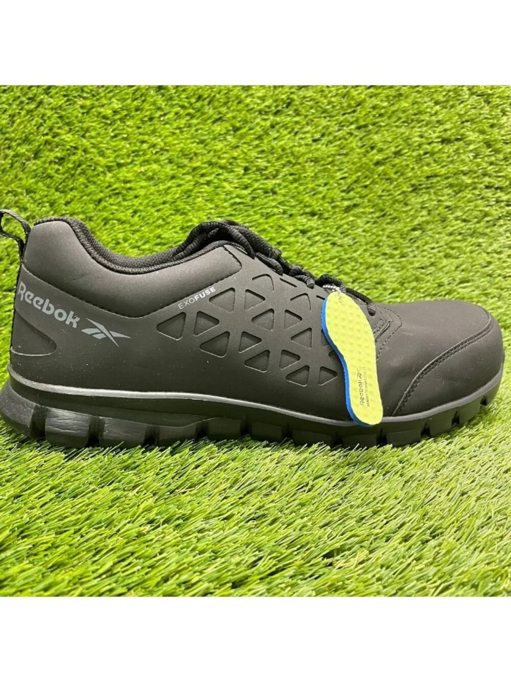 Reebok Sublite Cushion Mens Size 13 Black Composite Toe Safety Work Shoes